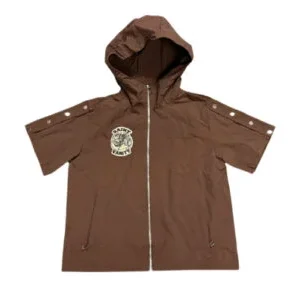 Saint Vanity Brown Hooded Breakaway Zip Up Hoodie