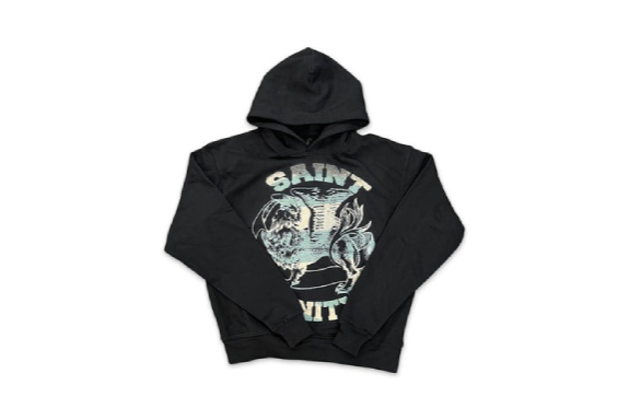 Black Teal Saint Vanity Logo Hoodie Black Teal Saint Vanity Logo Hoodie