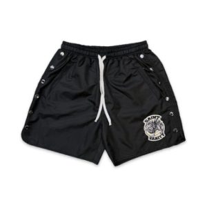 Saint Vanity Logo Nylon Black Shorts