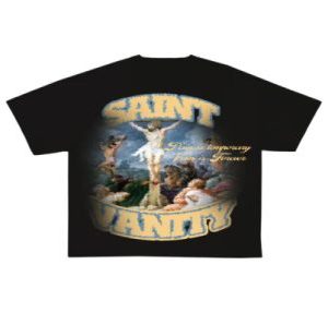 Saint Vanity Pain is Temporary Black T-Shirt