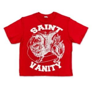 Red Saint Vanity White Logo T-Shirt