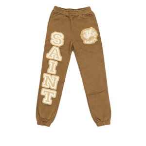 Saint Vanity Logo Tan Sweatpants