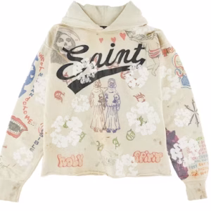 Saint Vanity x Denim Tears Graffiti Hoodie Grey