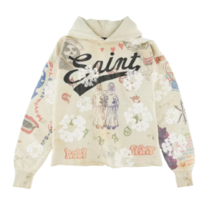 Saint Vanity x Denim Tears Graffiti Hoodie Grey