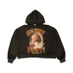 Saint Vanity Printed Hoodie Grey/Burgundy