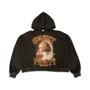 Saint Vanity Printed Hoodie Grey/Burgundy