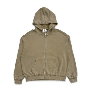 Saint Vanity French Terry Studded Zip-Up Hoodie